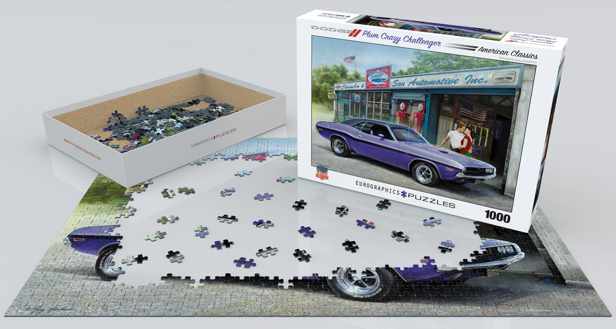 Puzzle: American Car Classics - Plum Crazy Challenger - for just $19.99! 