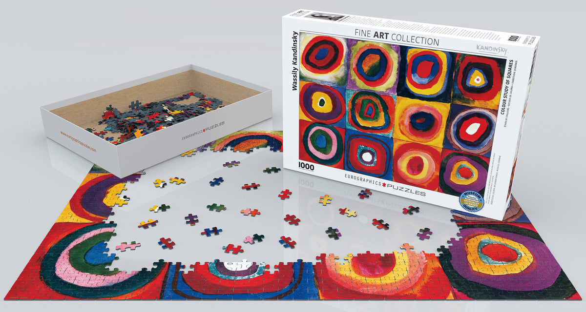 Puzzle: Fine Art Masterpieces - Colour Study of Squares by Wassily Kandinsky - for just $19.99! 