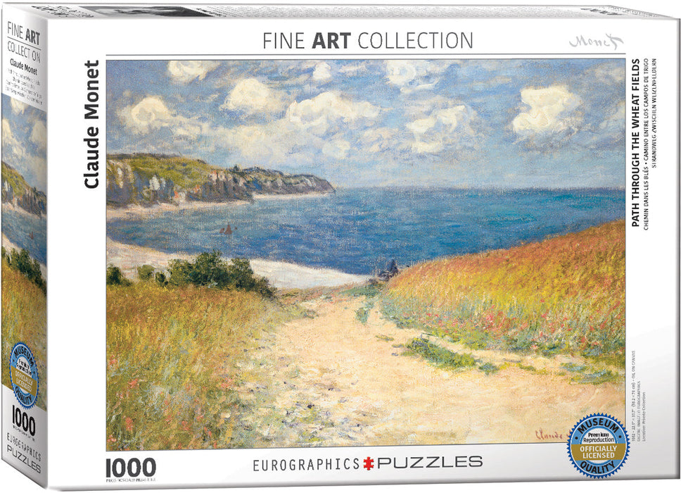 Puzzle: Fine Art Masterpieces - Path through the Wheat Fields by Claude Monet - for just $19.99! 