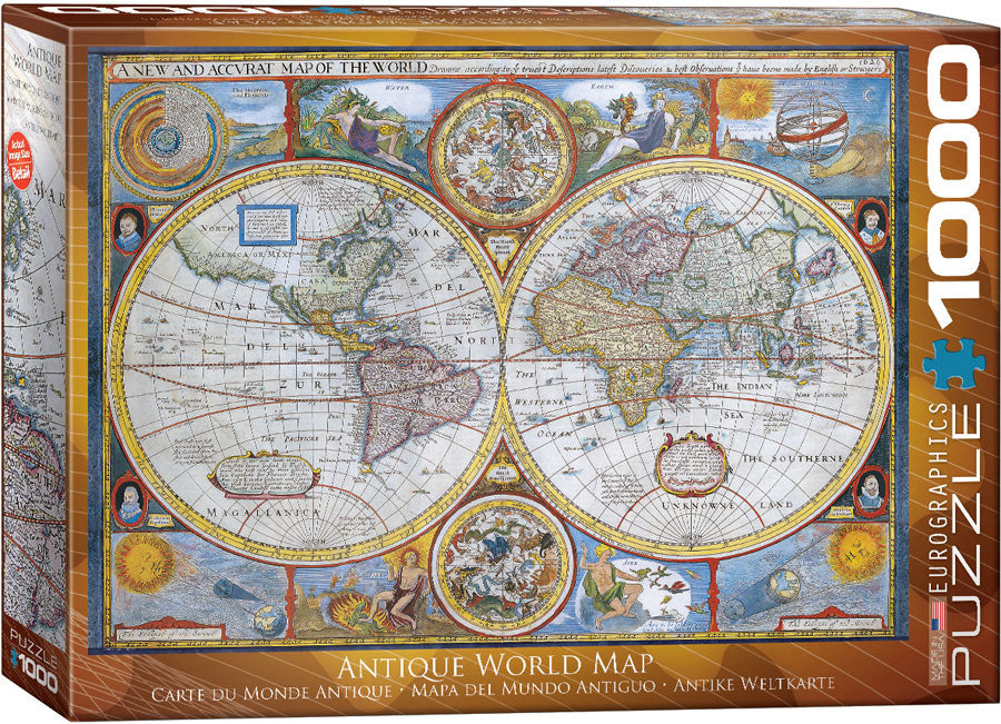 Puzzle: Maps & Flags - Antique World Map - for just $19.99! 