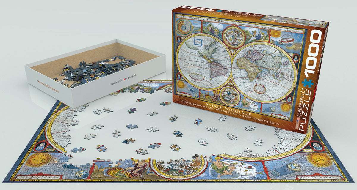 Puzzle: Maps & Flags - Antique World Map - for just $19.99! 