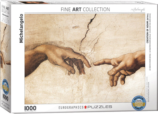 Puzzle: Fine Art Masterpieces - Creation of Adam (Detail) by Michelangelo - for just $19.99! 