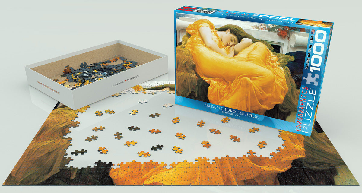 Puzzle: Fine Art Masterpieces - Flaming June by Frederic Lord Leighton - for just $19.99! 