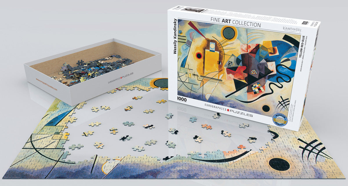 Puzzle: Fine Art Masterpieces - Yellow Red Blue by Wassily Kandinsky - for just $19.99! 