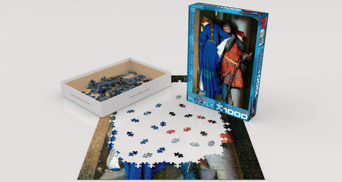 Puzzle: Fine Art Masterpieces - Meeting on the Turret Stairs by Sir Frederick William Burton - for just $19.99! 