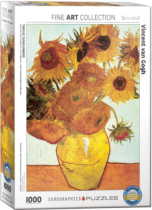 Puzzle: Fine Art Masterpieces - Twelve Sunflowers by Vincent van Gogh - for just $19.99! 