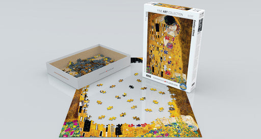 Puzzle: Fine Art Masterpieces - The Kiss by Gustav Klimt - for just $19.99! 