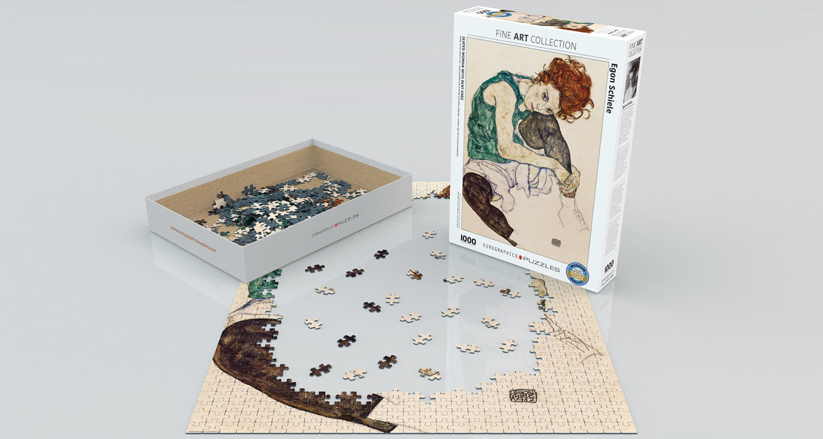 Puzzle: Fine Art Masterpieces - The Artist's Wife by Egon Schiele - for just $19.99! 