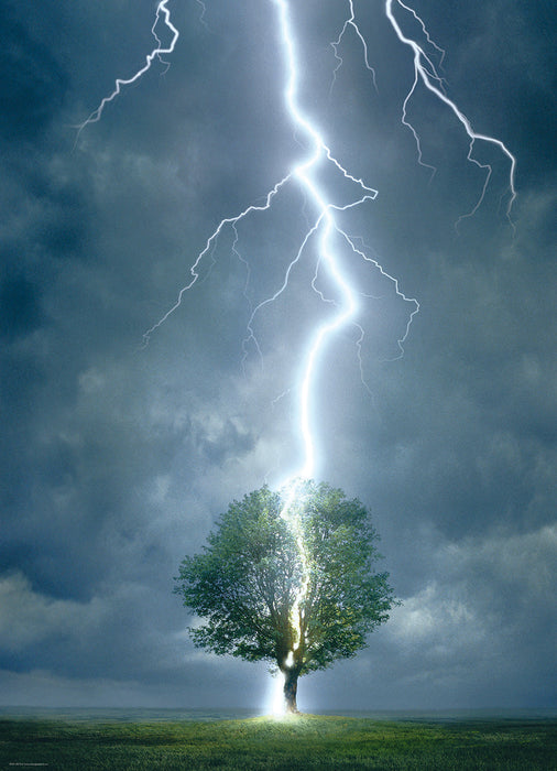 Puzzle: Scenic Photography - Lightning Striking Tree - for just $19.99! 