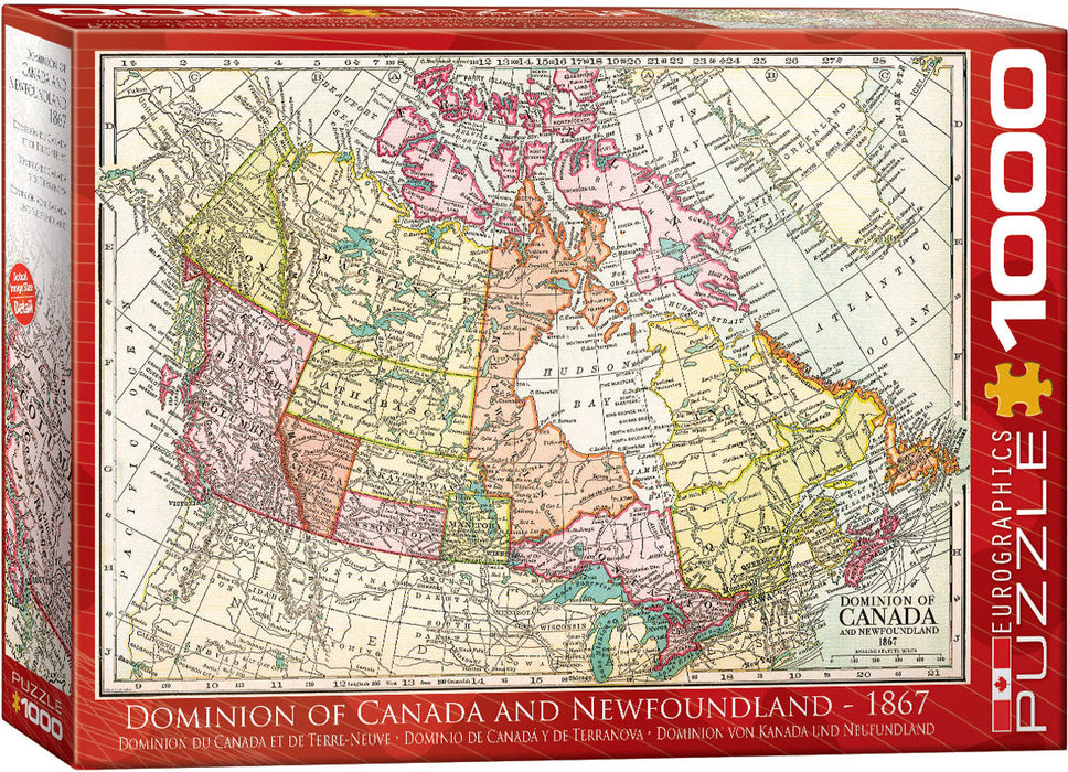 Puzzle: Maps & Flags - Dominion of Canada and Newfoundland - 1867 - for just $19.99! 