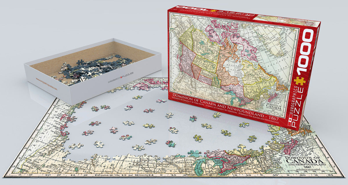 Puzzle: Maps & Flags - Dominion of Canada and Newfoundland - 1867 - for just $19.99! 