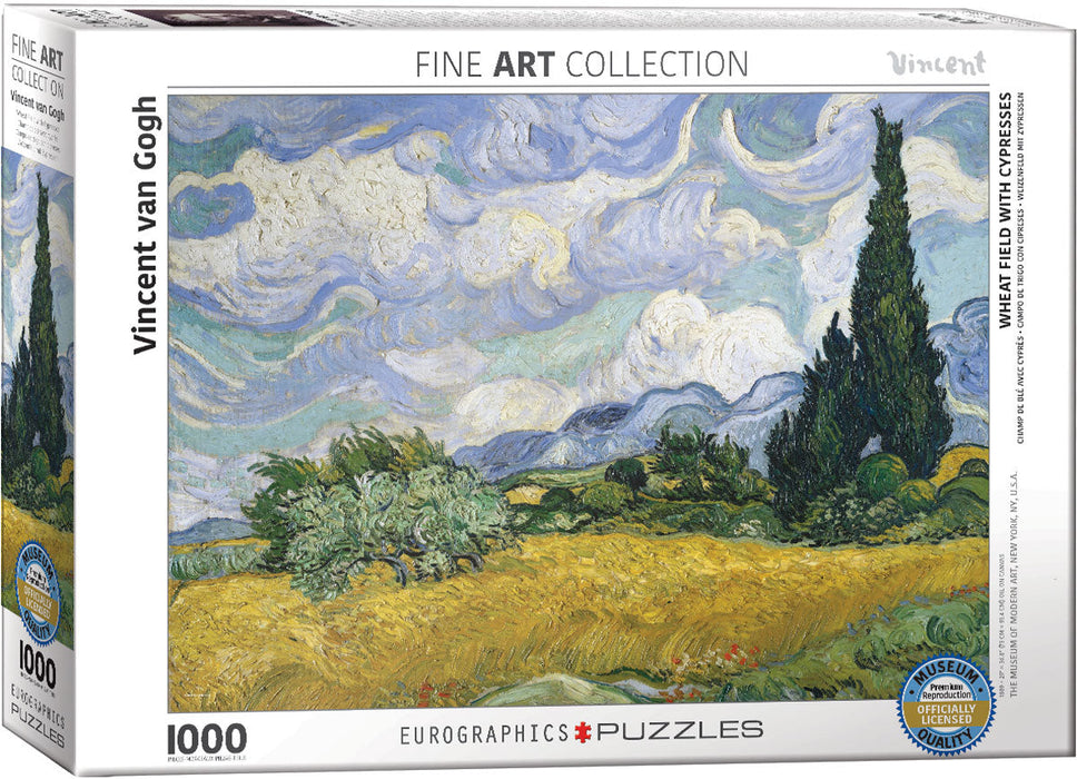 Puzzle: Fine Art Masterpieces - Wheat Field with Cypresses by Vincent van Gogh - for just $19.99! 