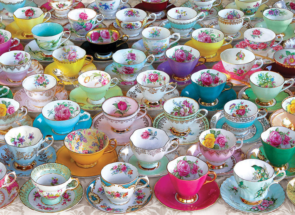 Puzzle: Vintage Art Collages - Tea Cup Collection - for just $19.99! 