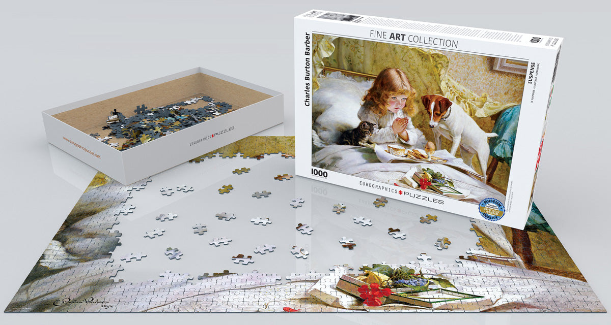 Puzzle: Fine Art Masterpieces - Suspense by Charles Burton Barber - for just $19.99! 