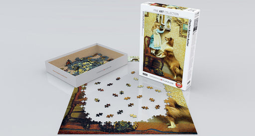 Puzzle: Fine Art Masterpieces - Little Girl and Her Sheltie by Charles Burton Barber - for just $19.99! 
