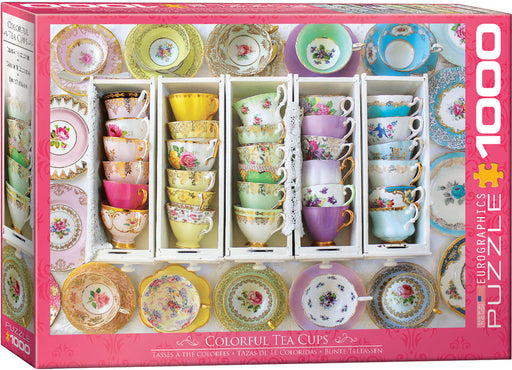 Puzzle: Vintage Tea Set collection - Colorful Tea Cups - for just $19.99! 