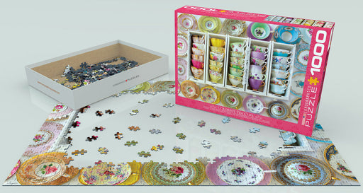 Puzzle: Vintage Tea Set collection - Colorful Tea Cups - for just $19.99! 