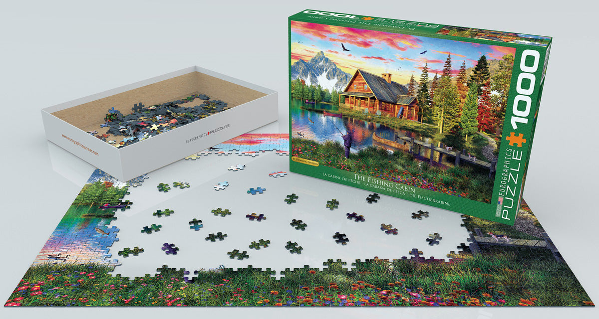 Puzzle: Vibrant Scenery Collection - The Fishing Cabin by Dominc Davison - for just $19.99! 