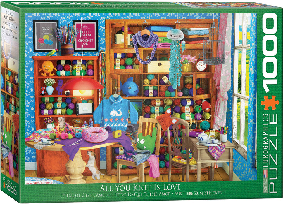 Puzzle: Favorite Pastimes - All you Knit is Love by Paul Normand - for just $19.99! 