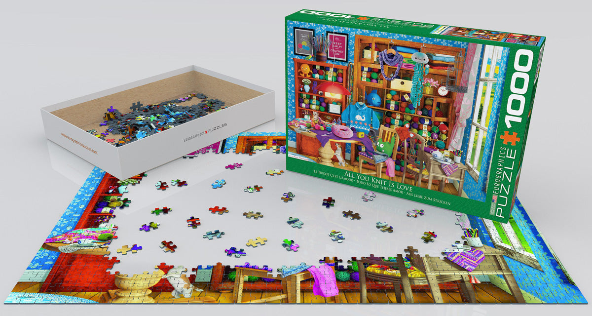 Puzzle: Favorite Pastimes - All you Knit is Love by Paul Normand - for just $19.99! 