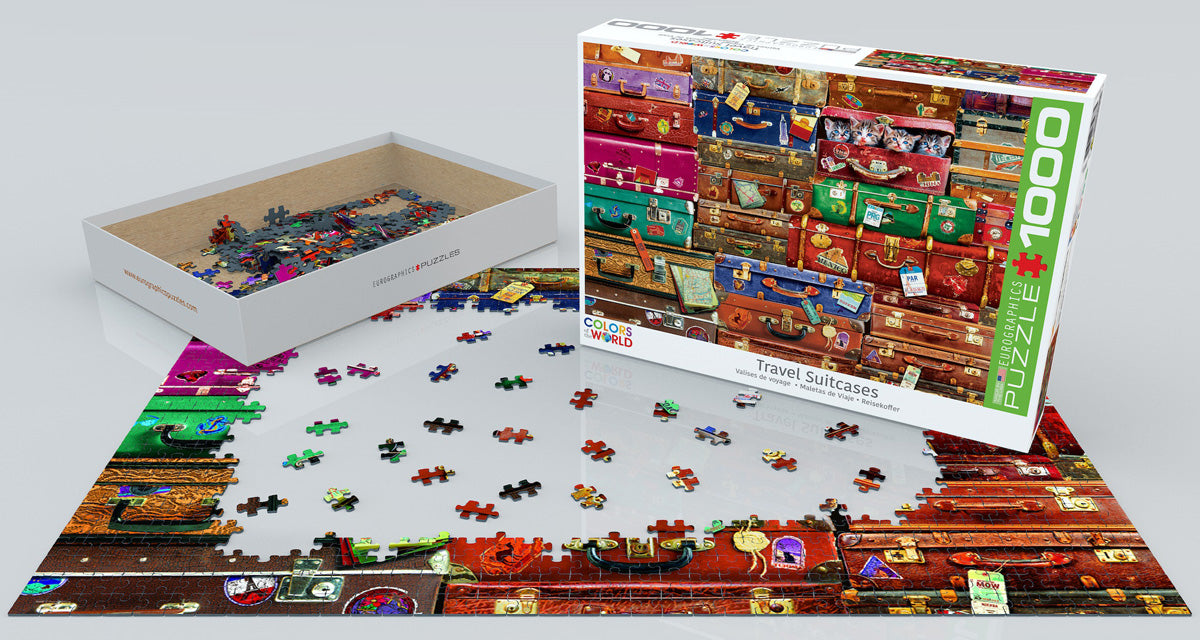 Puzzle: Colors of the World - Travel Suitcases - for just $19.99! 