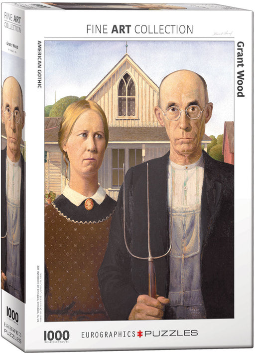 Puzzle: Fine Art Masterpieces - American Gothic by Grant Wood - for just $19.99! 