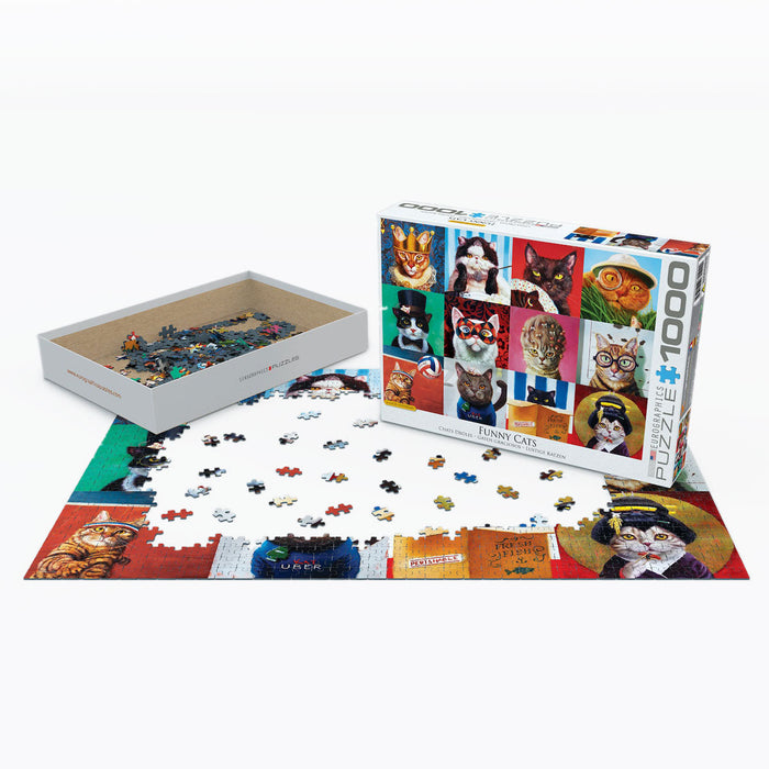 Puzzle: Artist Series - Funny Cats by Lucia Heffernan - for just $19.99! 