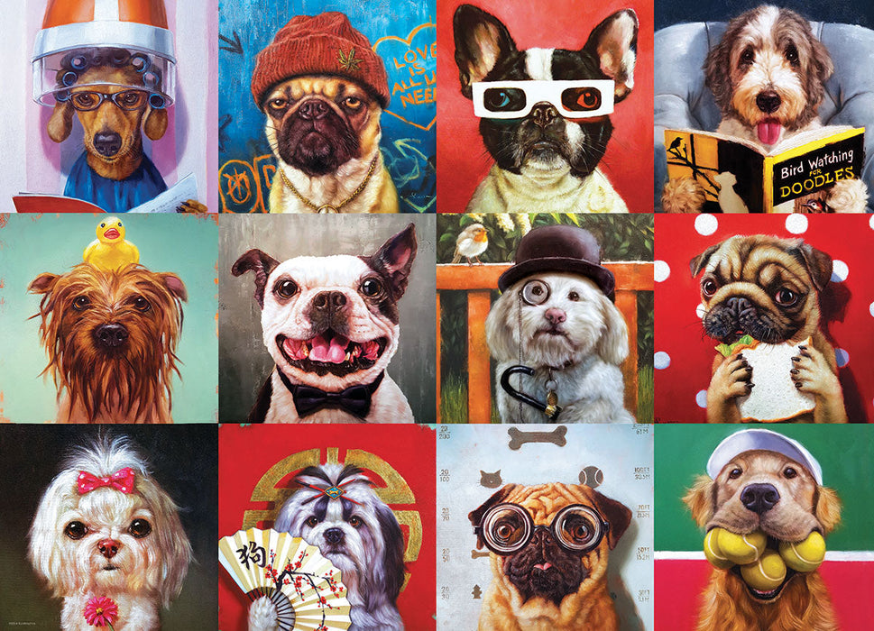 Puzzle: Artist Series - Funny Dogs by Lucia Heffernan - for just $19.99! 