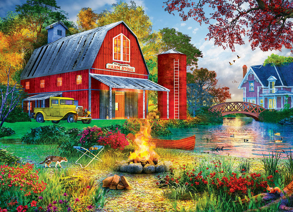 Puzzle: Artist Series - Campfire by the Barn - for just $19.99! 