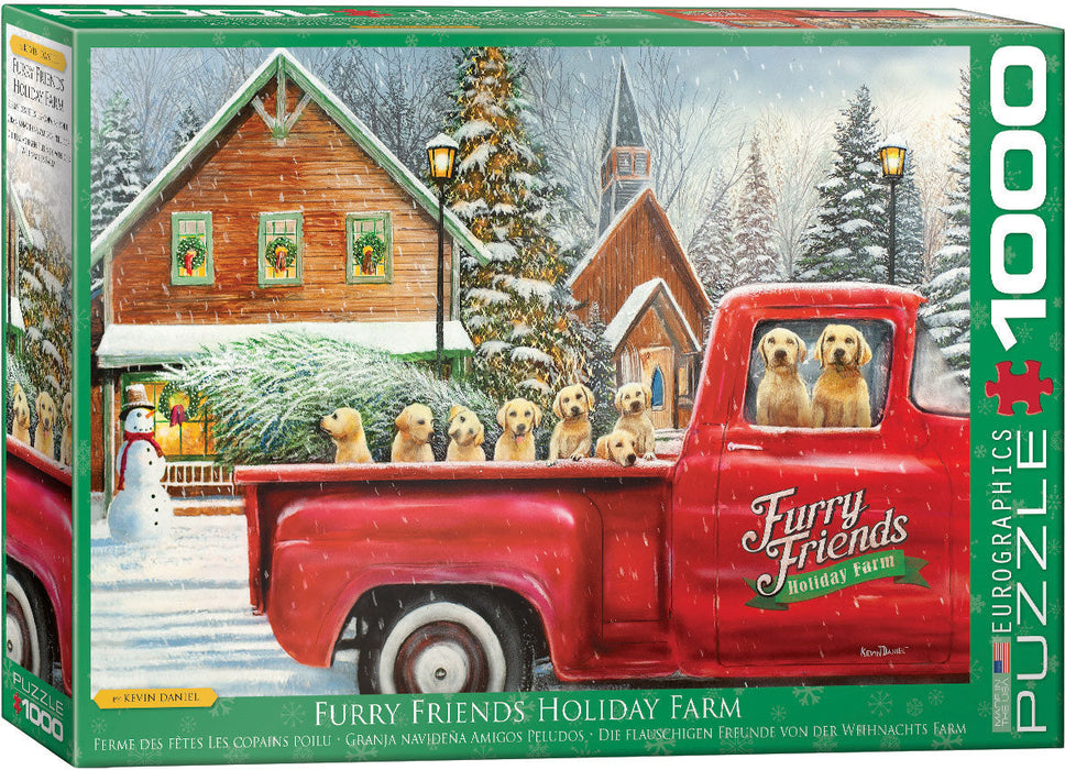 Puzzle: Artist Series - Furry Friends Holiday Farm by Kevin Daniel - for just $19.99! 