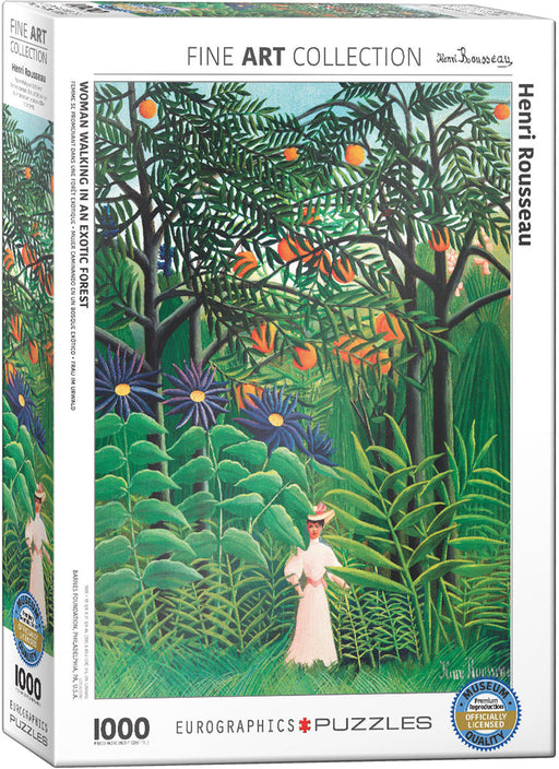 Puzzle: Fine Art Masterpieces - Woman in an Exotic Forest by Henri Rousseau - for just $19.99! 