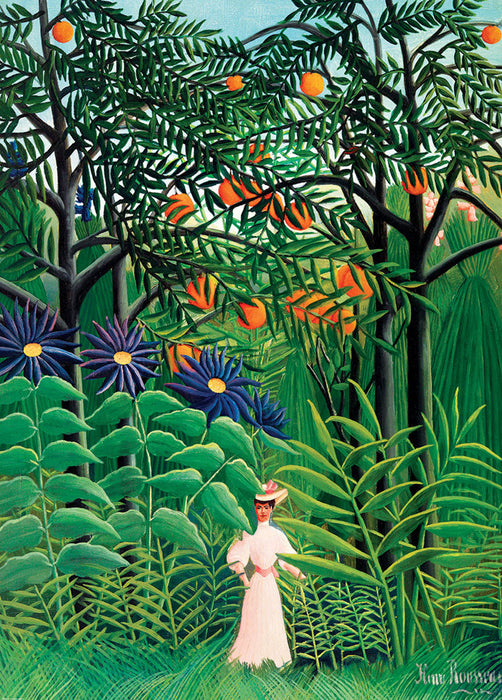 Puzzle: Fine Art Masterpieces - Woman in an Exotic Forest by Henri Rousseau - for just $19.99! 