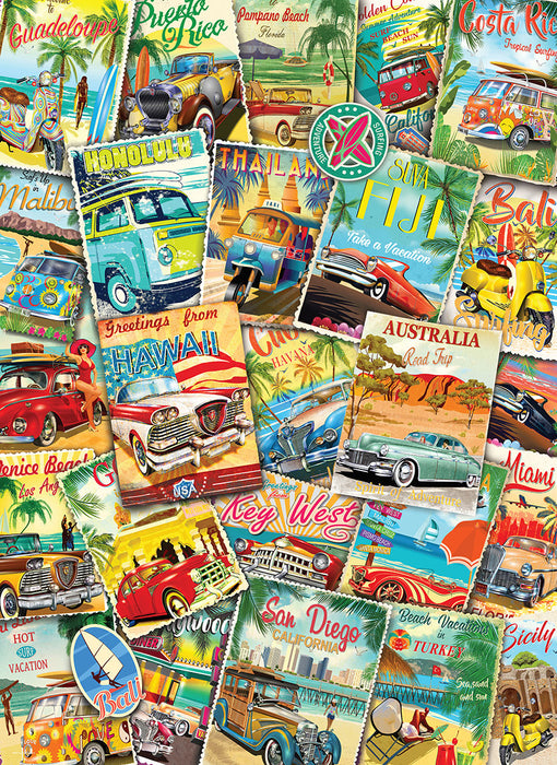 Puzzle: Vintage Art Collages - Vintage Travel Collage - for just $19.99! 