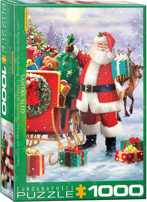 Puzzle: Christmas - Seasonal - Santa with Sled by Simon Treadwell - for just $19.99! 