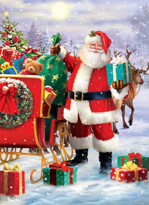 Puzzle: Christmas - Seasonal - Santa with Sled by Simon Treadwell - for just $19.99! 