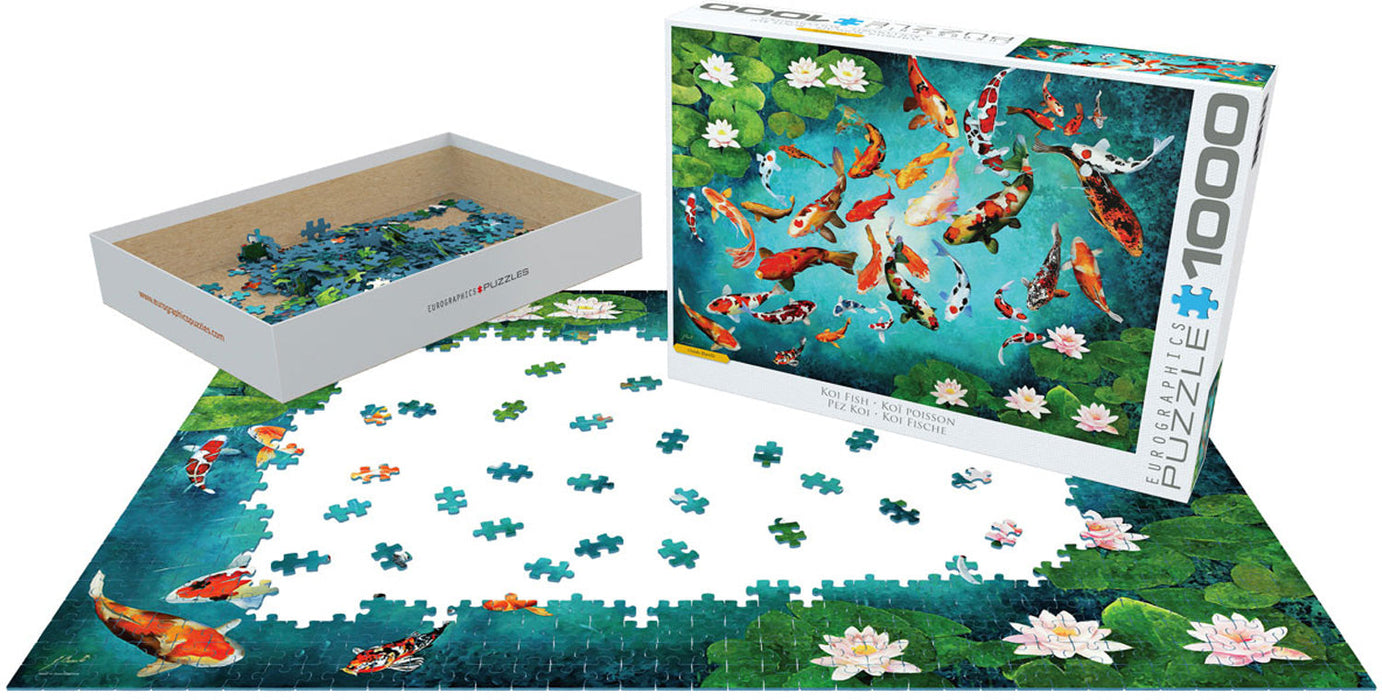 Puzzle: Artist Series - Colorful Koiscape - for just $19.99! 