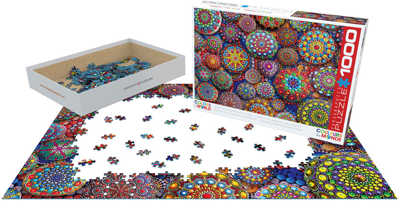 Puzzle: Colors of the World - Meditative Mandala Stones - for just $19.99! 