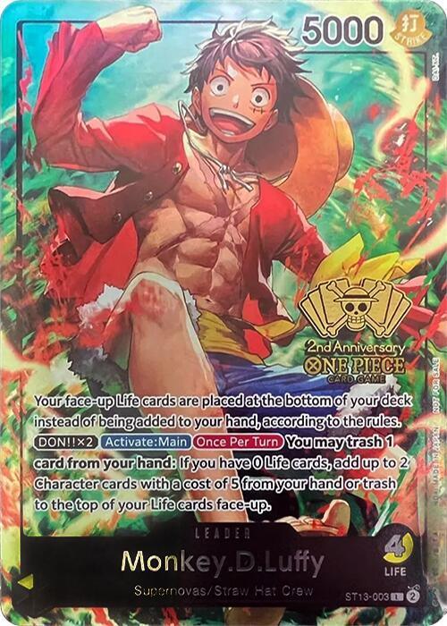 Monkey.D.Luffy (2nd Anniversary Tournament) [One Piece Promotion Cards] - for just $63.05! 