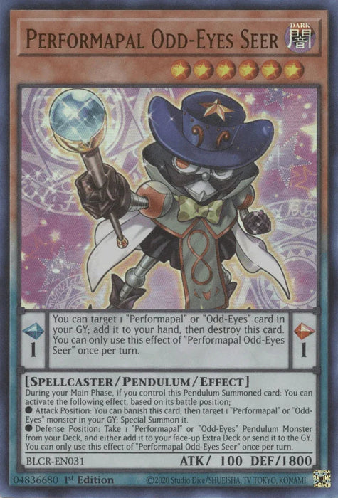 Performapal Odd-Eyes Seer [BLCR-EN031] Ultra Rare - for just $0.10! 