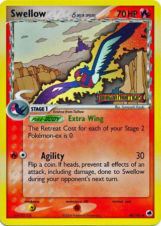 Swellow (40/101) (Delta Species) (Stamped) [EX: Dragon Frontiers] - Just $1.75! Shop now at Retro Gaming of Denver