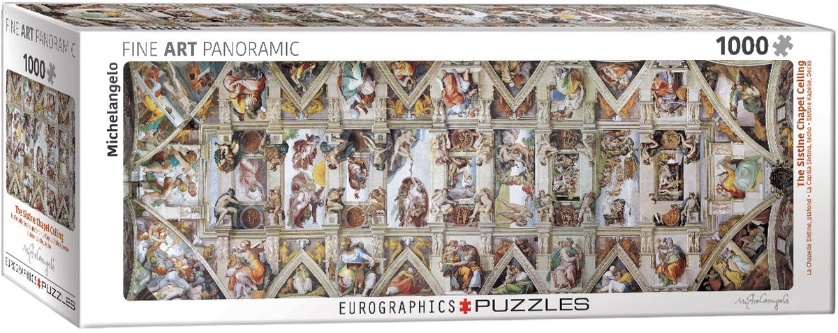 Puzzle: Panoramic Puzzles - The Sistine Chapel Ceiling by Michelangelo - for just $19.99! 