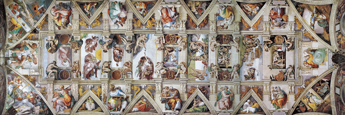 Puzzle: Panoramic Puzzles - The Sistine Chapel Ceiling by Michelangelo - for just $19.99! 
