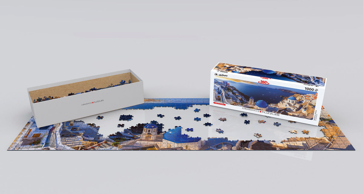 Puzzle: Panoramic Puzzles - Santorini, Greece - for just $19.99! 