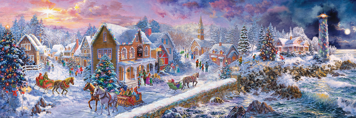 Puzzle: Panoramic Puzzles - Holiday at the Seaside - for just $19.99! 