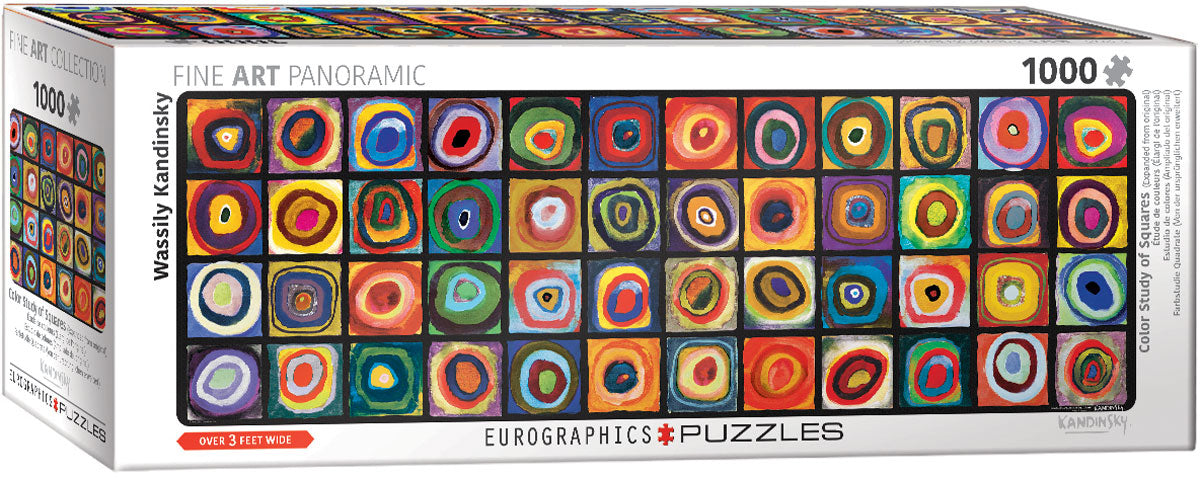 Puzzle: Fine Art Panoramic - Color Study of Squares (Expanded from original) by Wassily Kandinsky - for just $19.99! 