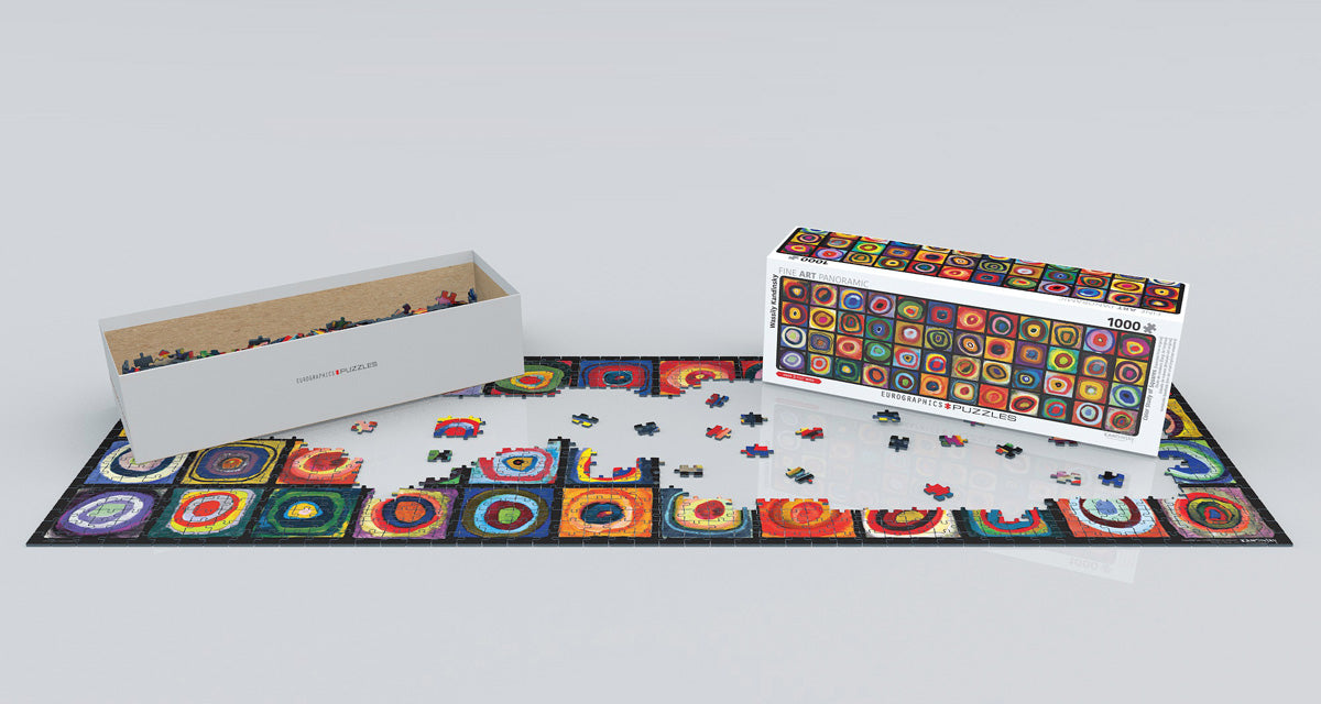 Puzzle: Fine Art Panoramic - Color Study of Squares (Expanded from original) by Wassily Kandinsky - for just $19.99! 