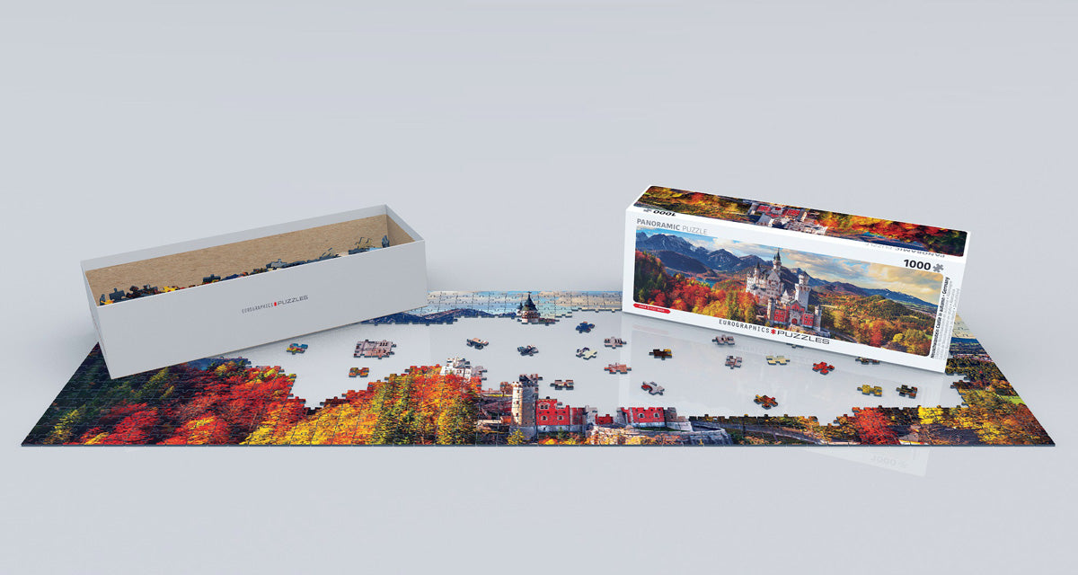 Puzzle: Photography Panoramic - Neuschwanstein Castle in Autumn - for just $19.99! 