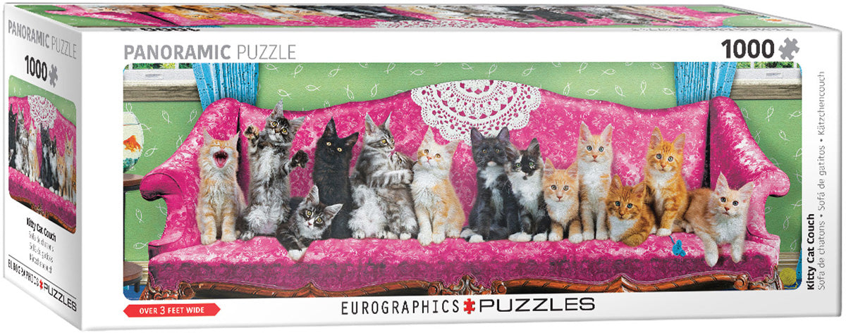 Puzzle: Panoramic Puzzles - Kitty Cat Couch - for just $19.99! 