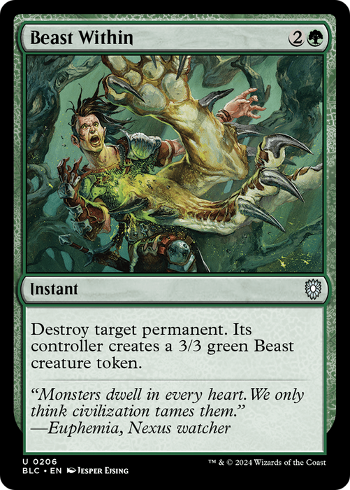 Beast Within (BLC-206) - Bloomburrow Commander - for just $0.23! 