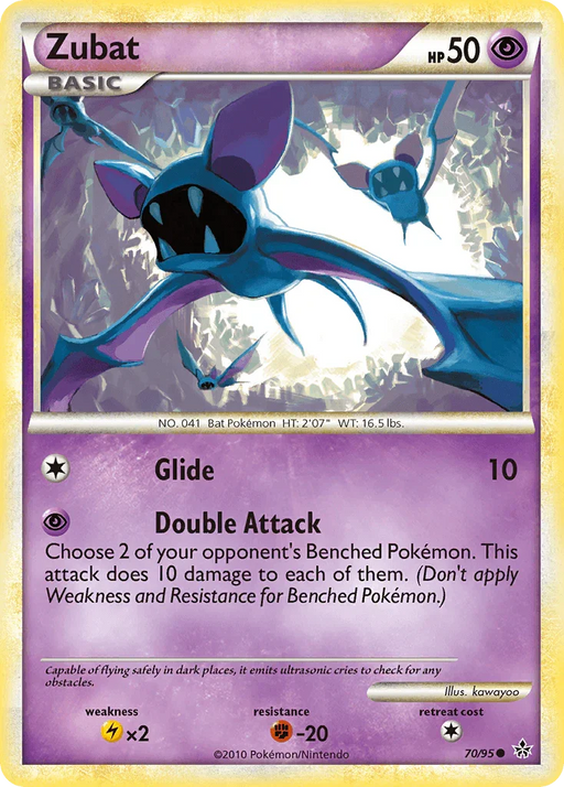 Zubat (70/95) [HeartGold & SoulSilver: Unleashed] - for just $0.20! 
